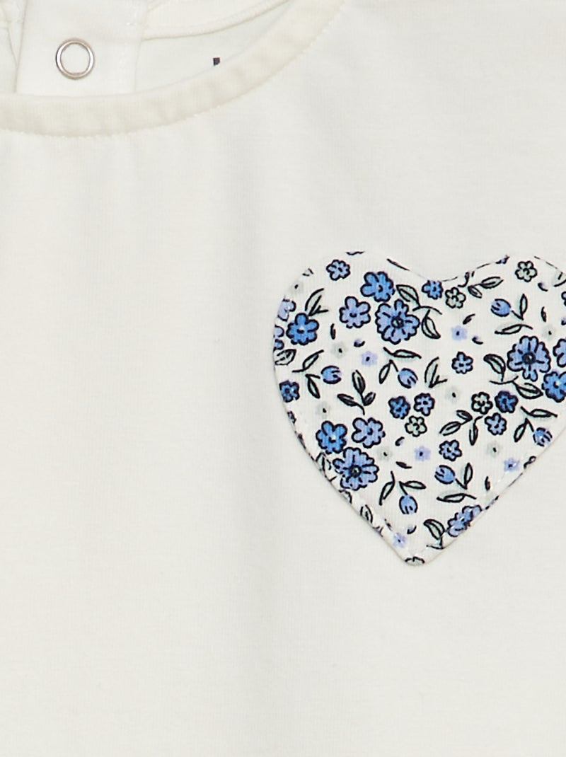 T-shirt de manga comprida BRANCO - Kiabi