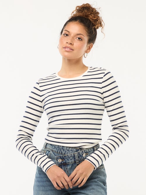 T-shirt de manga comprida - Kiabi