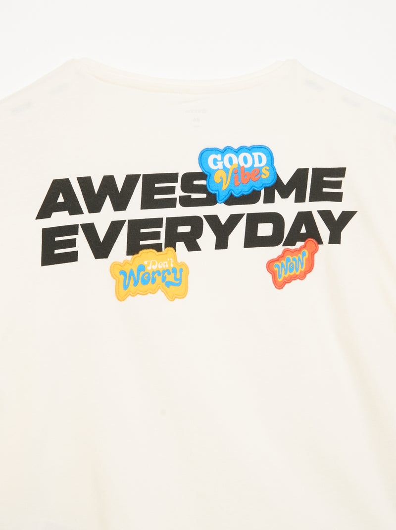 T-shirt de manga comprida Branco - Kiabi