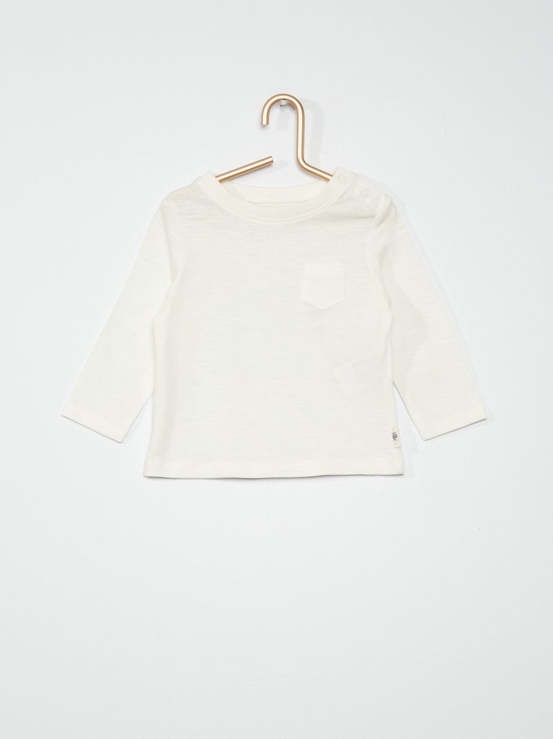 T-shirt de manga comprida Branco - Kiabi