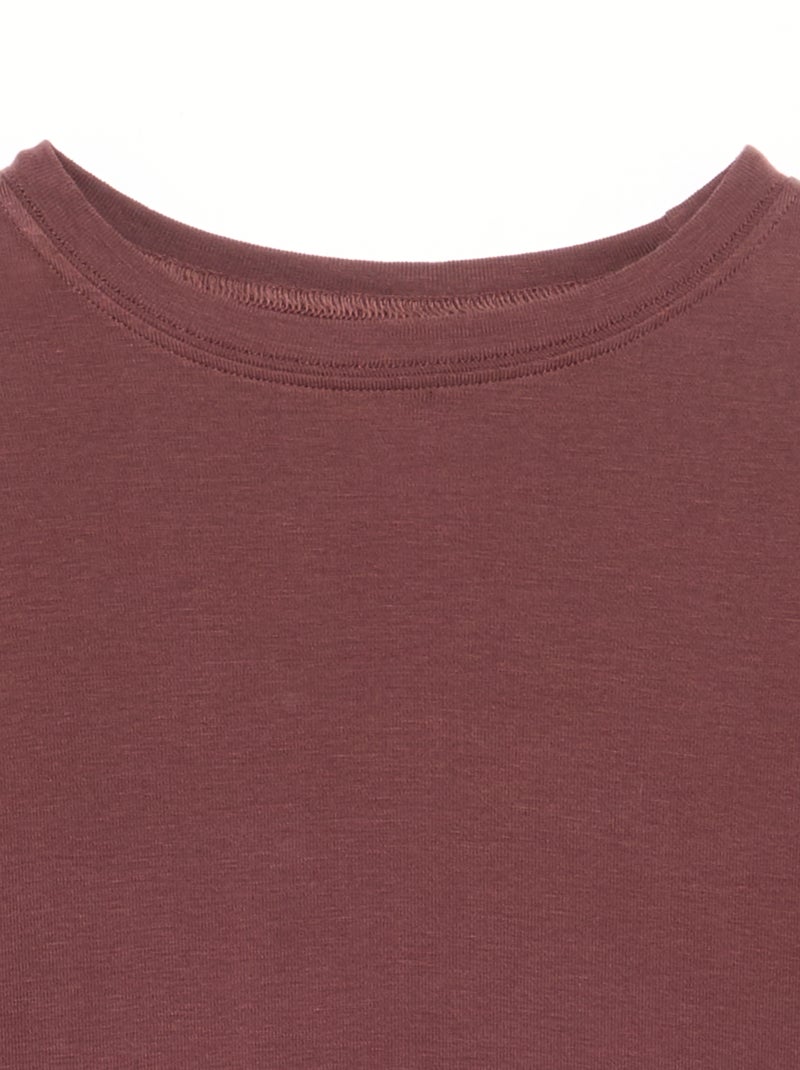 T-shirt de manga comprida Castanho - Kiabi