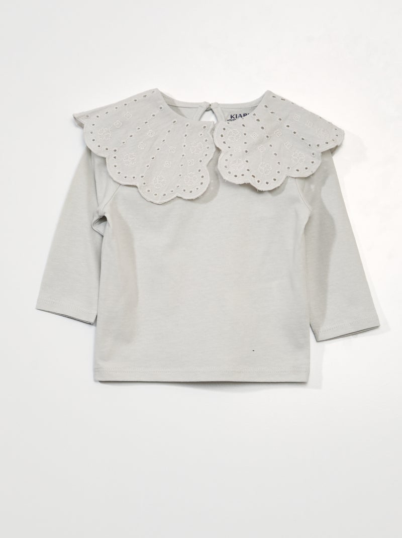 T-shirt de manga comprida CINZA - Kiabi