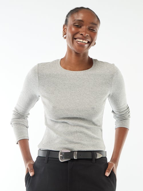 T-shirt de manga comprida - Kiabi