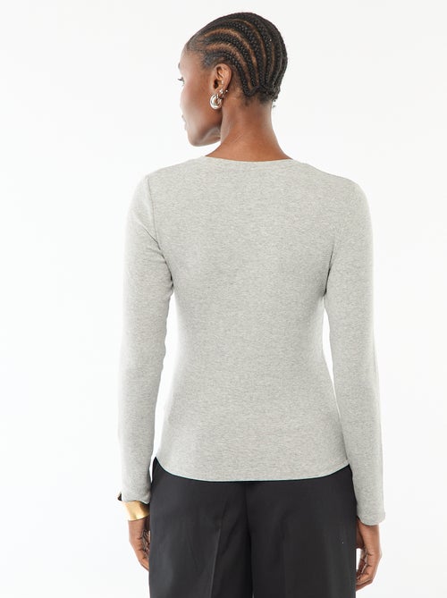 T-shirt de manga comprida - Kiabi