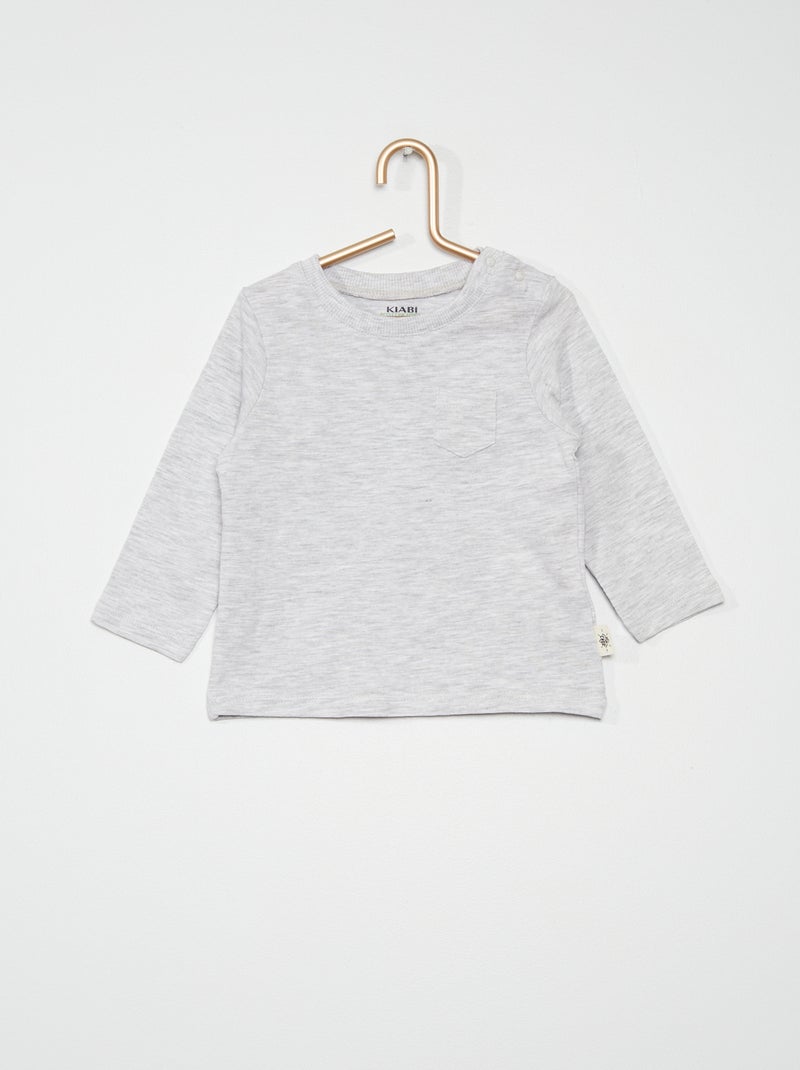 T-shirt de manga comprida CINZA - Kiabi