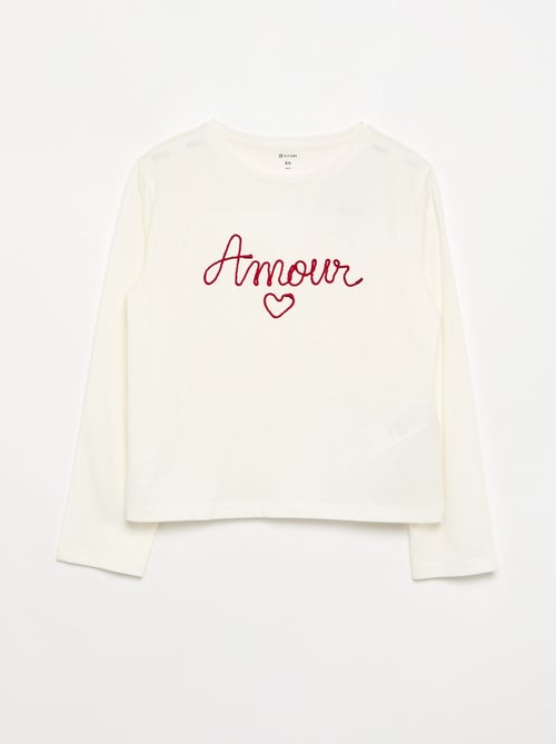 T-shirt de manga comprida com animação - Kiabi