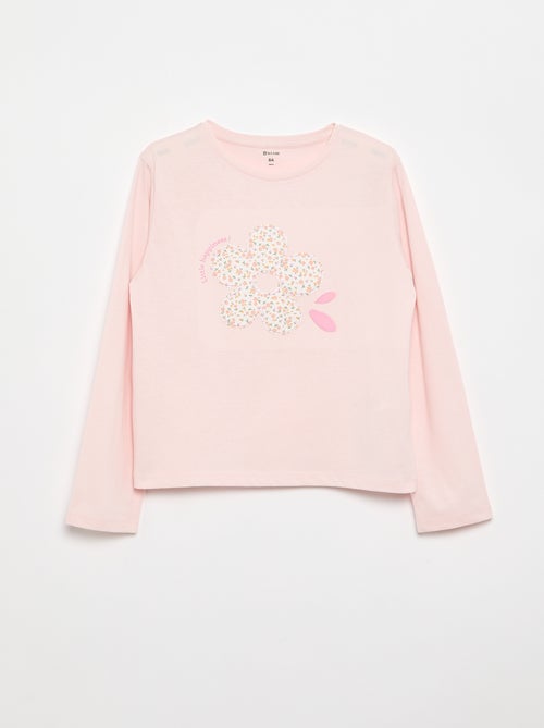 T-shirt de manga comprida com animação - Kiabi