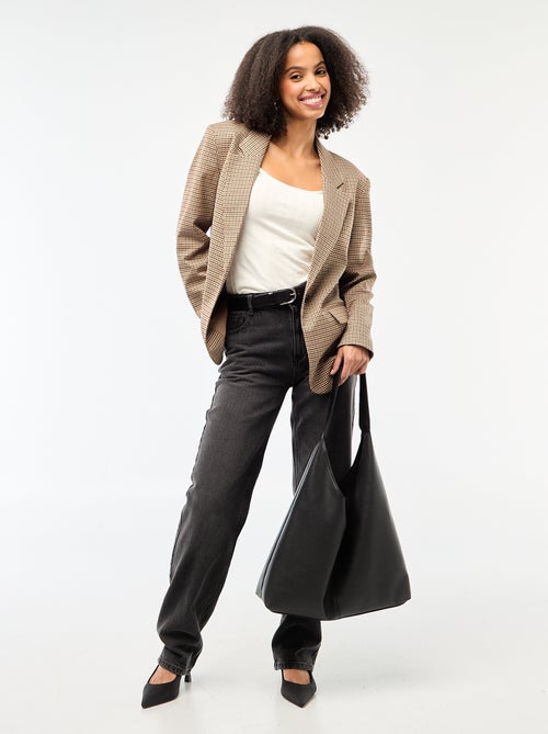 T-shirt de manga comprida com bordado inglês - Kiabi