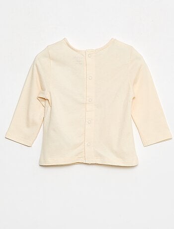 T-shirt de manga comprida com estampado à frente