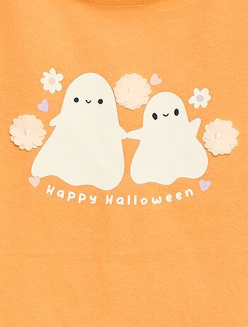 T-shirt de manga comprida com estampado à frente