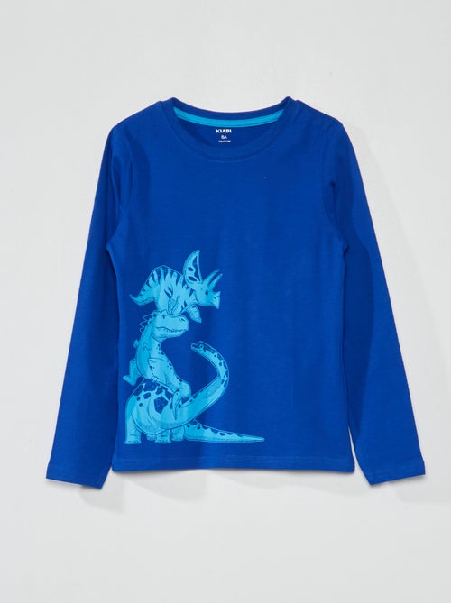 T-shirt de manga comprida com estampado - Kiabi