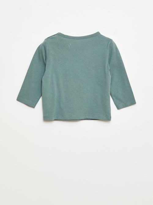 T-shirt de manga comprida com estampado - Kiabi