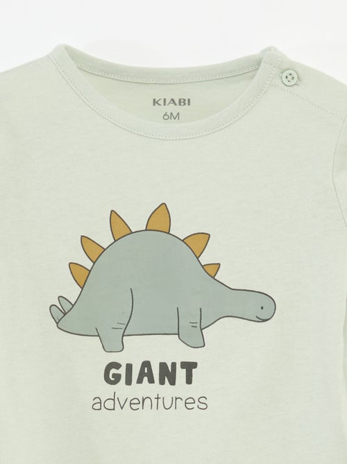 T-shirt de manga comprida com estampado - Kiabi