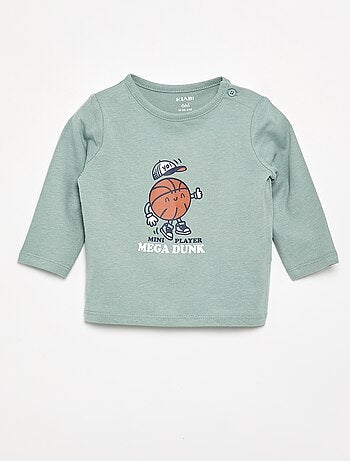 T-shirt de manga comprida com estampado