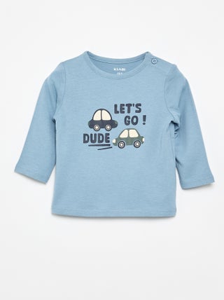 T-shirt de manga comprida com estampado