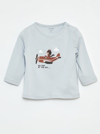 T-shirt de manga comprida com estampado