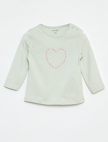 T-shirt de manga comprida com estampado