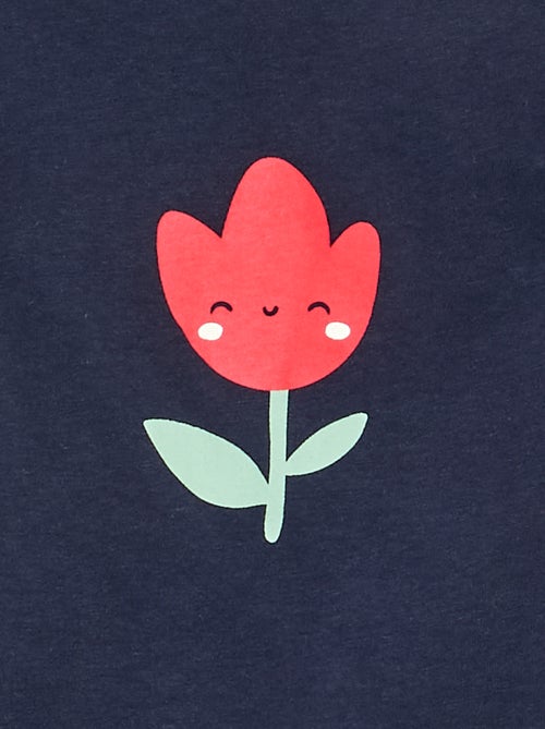 T-shirt de manga comprida com estampado - Kiabi