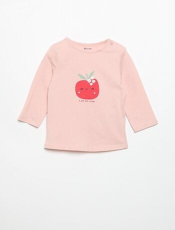 T-shirt de manga comprida com estampado