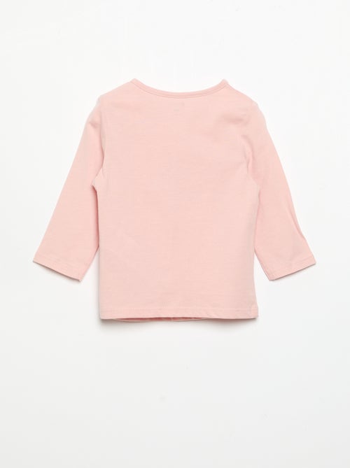 T-shirt de manga comprida com estampado - Kiabi
