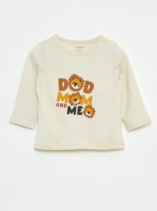 T-shirt de manga comprida com estampado