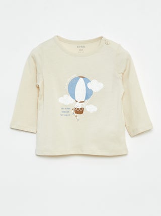 T-shirt de manga comprida com estampado