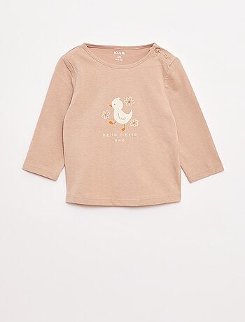 T-shirt de manga comprida com estampado