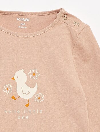 T-shirt de manga comprida com estampado