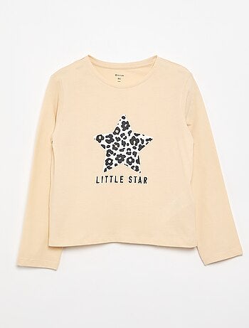 T-shirt de manga comprida com estampado