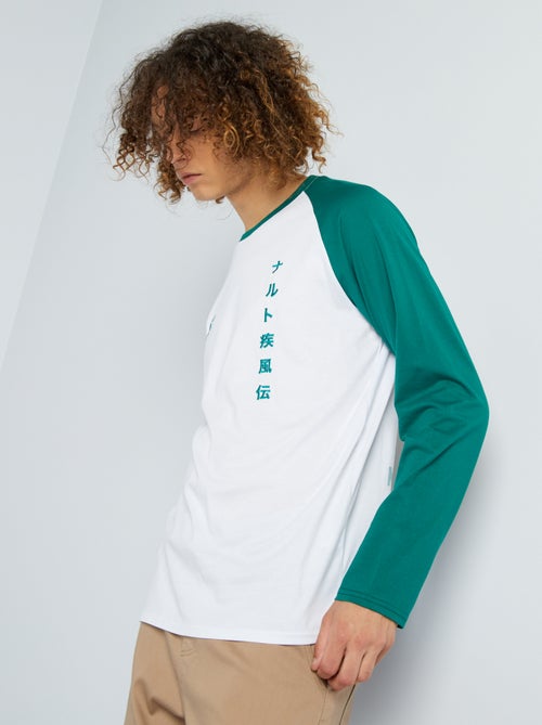 T-shirt de manga comprida com estampado - Kiabi