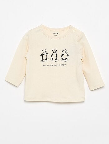 T-shirt de manga comprida com estampado