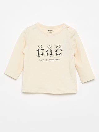 T-shirt de manga comprida com estampado