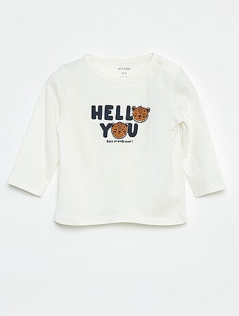 T-shirt de manga comprida com estampado