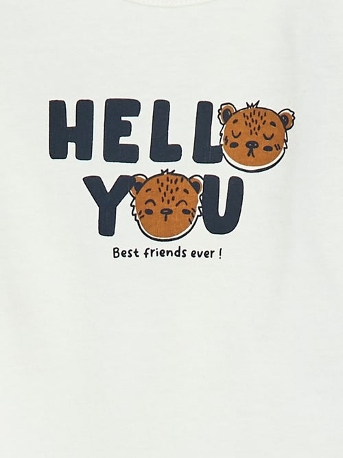 T-shirt de manga comprida com estampado - Kiabi