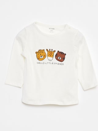 T-shirt de manga comprida com estampado