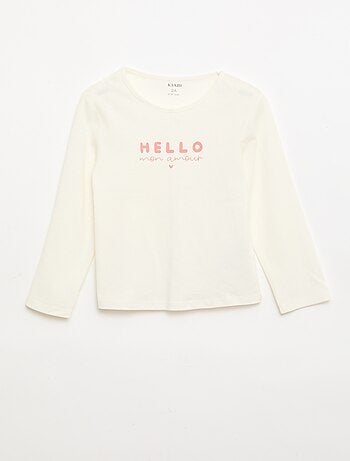 T-shirt de manga comprida com estampado