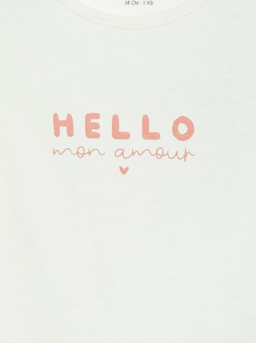 T-shirt de manga comprida com estampado - Kiabi