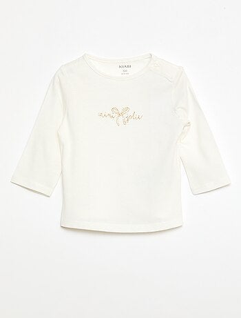 T-shirt de manga comprida com estampado