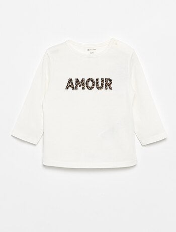 T-shirt de manga comprida com estampado
