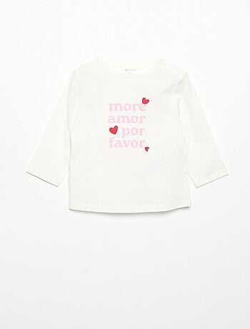 T-shirt de manga comprida com estampado