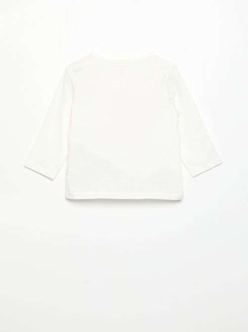 T-shirt de manga comprida com estampado - Kiabi