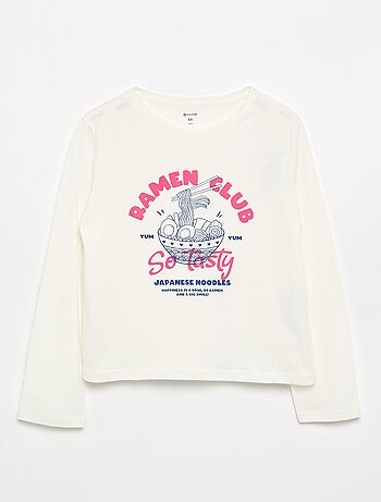 T-shirt de manga comprida com estampado