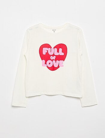T-shirt de manga comprida com estampado