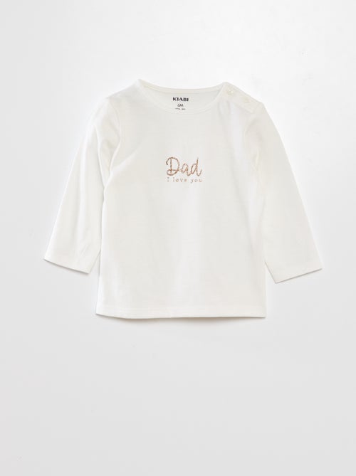 T-shirt de manga comprida com estampado - Kiabi