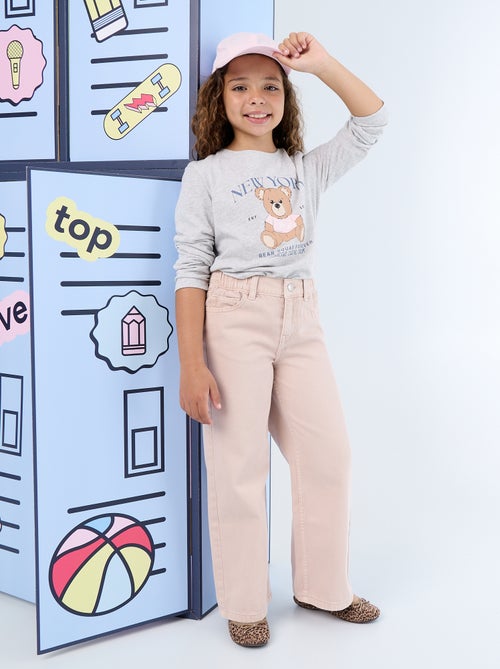 T-shirt de manga comprida com estampado - Kiabi