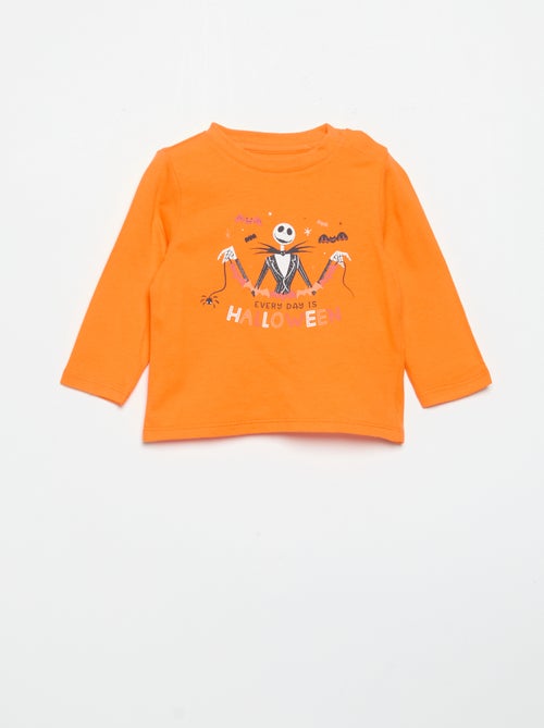 T-shirt de manga comprida com estampado 'Halloween' - Kiabi