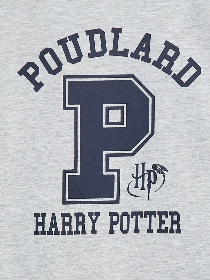T-shirt de manga comprida com estampado 'Harry Potter' Cinza - Kiabi
