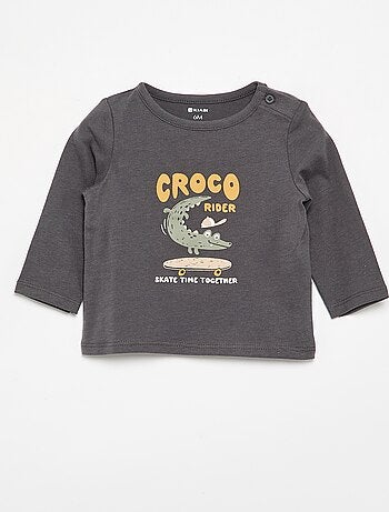 T-shirt de manga comprida com estampado