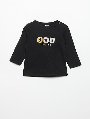 T-shirt de manga comprida com estampado