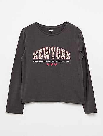 T-shirt de manga comprida com estampado